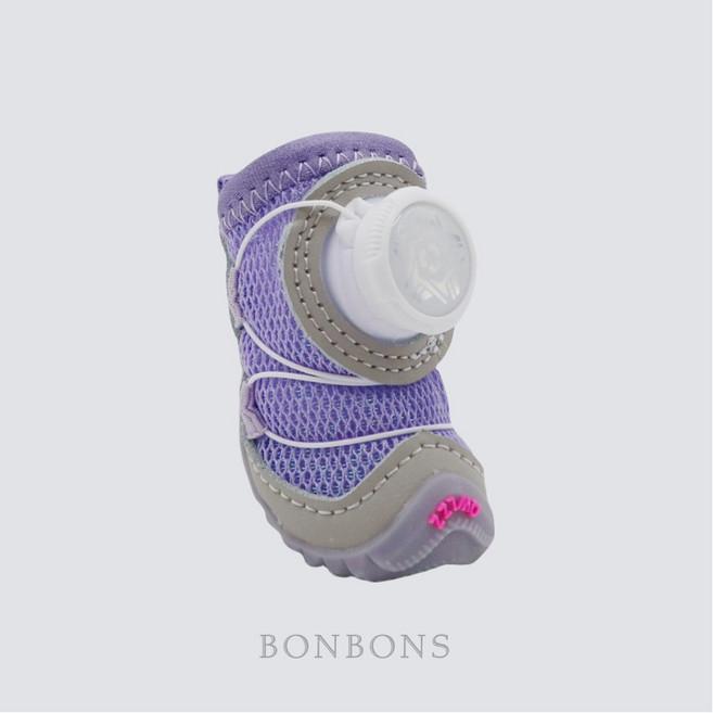 BONBONS 강아지 다이얼 운동화 미끄럼방지 신발 ver2, 1세트, 보라