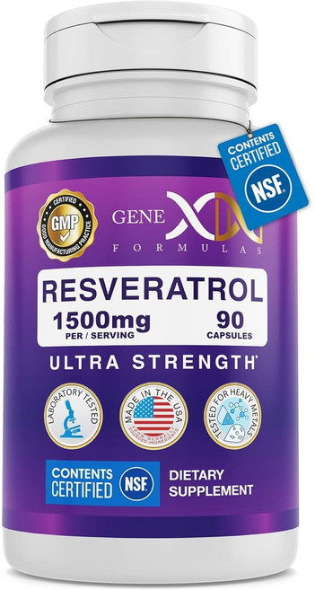 Genex Formulas 제넥스포뮬러 레스베라트롤500mg 90캡슐, 90정, 1개