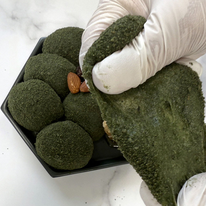 옛날 강화 사자발 약 쑥 떡 사자발 쑥 인절미 낱개포장떡 강화도쑥 떡 쑥 카스테라 찹쌀떡, 12개, 55g