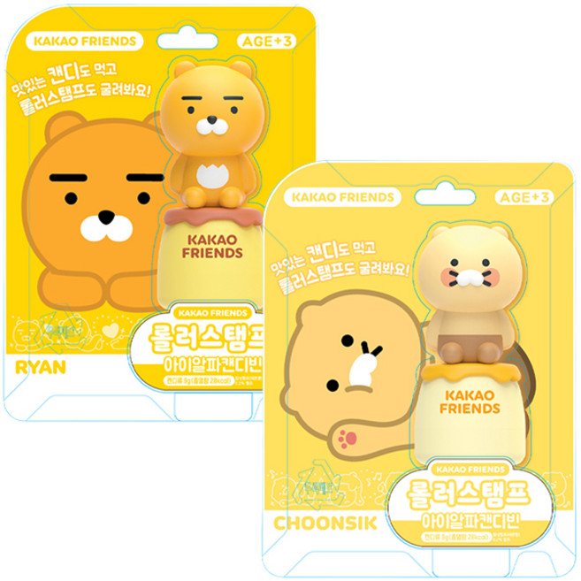 카카오프렌즈 롤러 스탬프 아이알파캔디빈 도장놀이 스탬프놀이, 1개, 랜덤