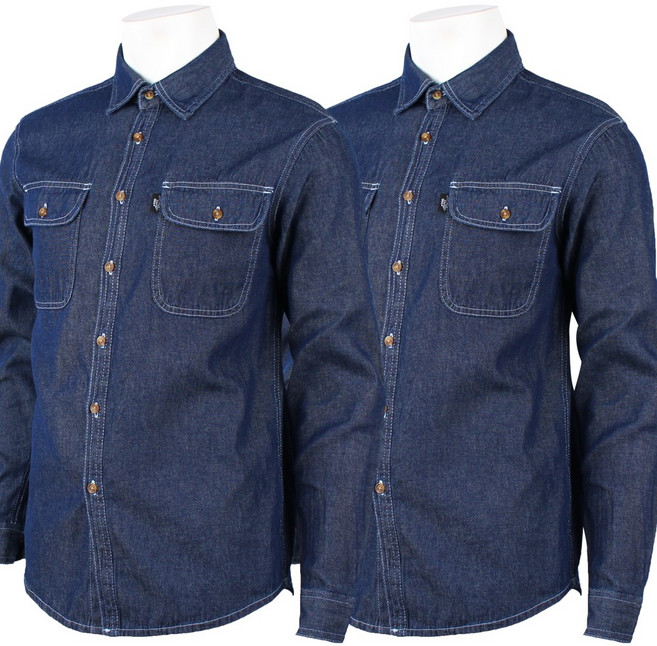 2장 [더맨월드] 사계절 남성용 WF봄가을청남방 _ 기본 심플 베이직 95~120 빅사이즈 M1771