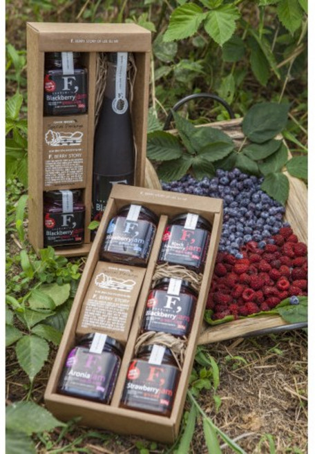 유기농베리잼선물세트 수제잼선물세트 (블랙베리 블루베리 아로니아 복분자.딸기 산딸기 등) [원산지:국산(경상남도 거창군)], 1세트, 320g