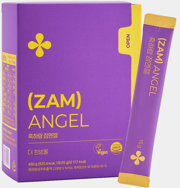 더한방울 흑하랑 잠엔젤 1박스(30포), 15g, 30개