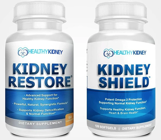 Kidney Restore & Shield 2팩 번들 신장 기능과 건강 그리고 그 외 지원 135882, Kidney Restore & Shield 2팩 번들, - 쿠팡