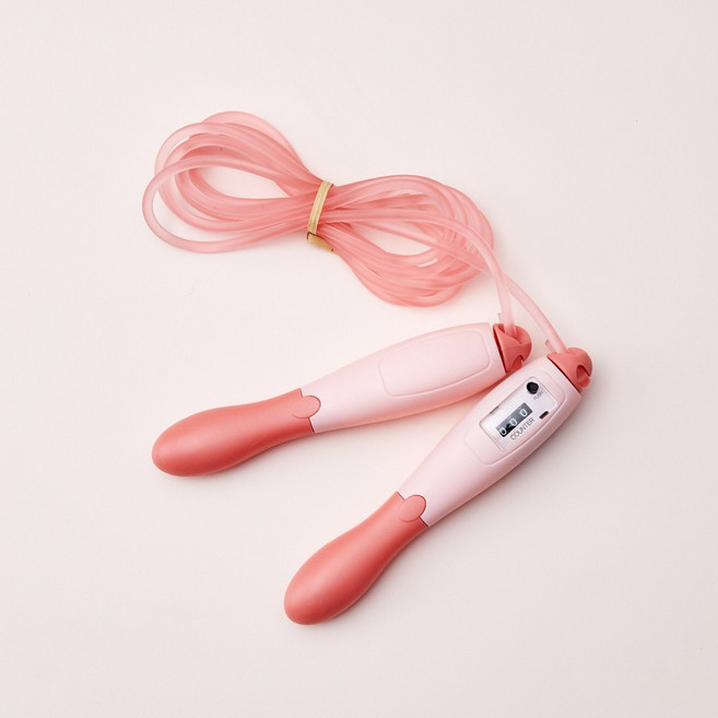 모던하우스 키즈 GYM 길이조절 카운팅줄넘기, 1개, 핑크