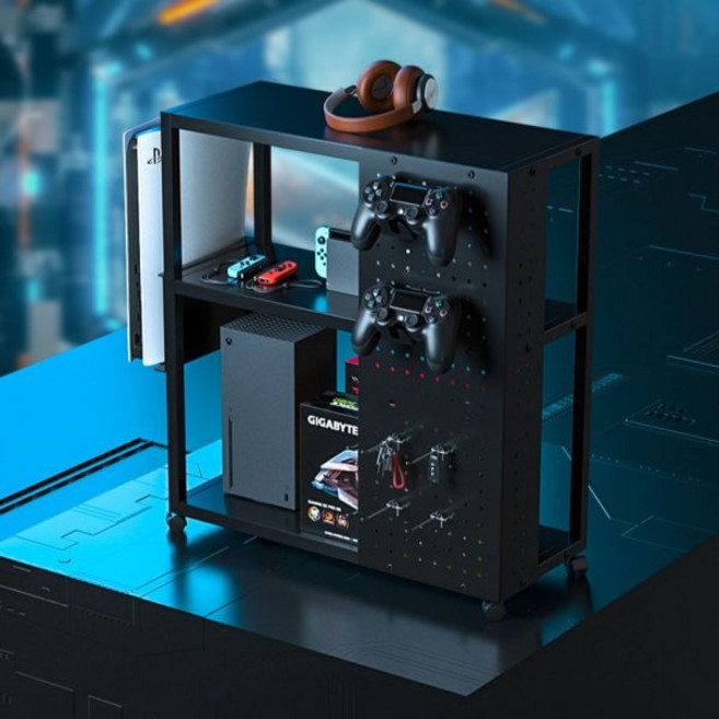 게임기 조이스틱 선반 셋톱박스 거실장 콘솔 컨트롤러 홑겹 리모컨수납 거실, 04. 화이트 S PS5스탠드