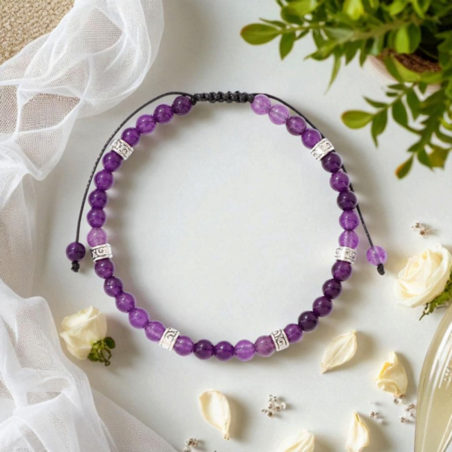 레이어드 우정 원석 7종 팔찌 터키석 로즈커츠 호안석 행운 팔찌 4mm