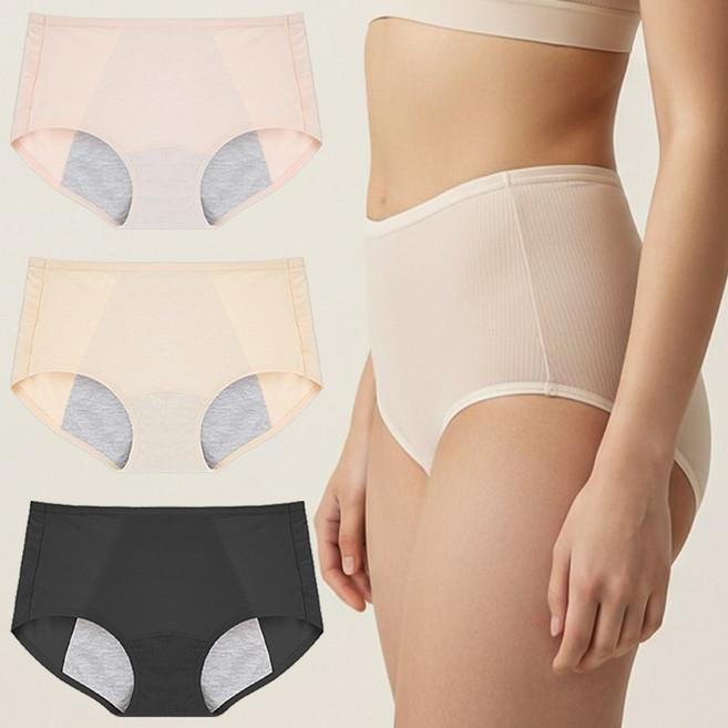 소소미도 여성 인견 메쉬 생리팬티 3매 세트