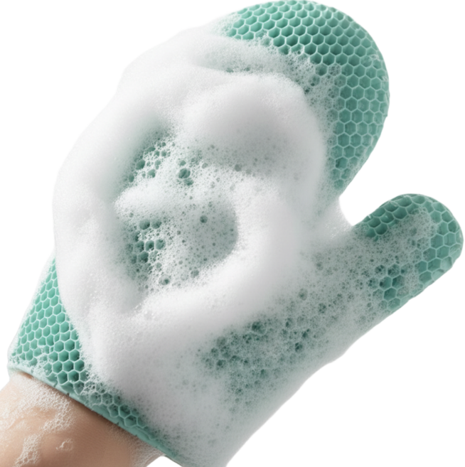 MEWPOP 벌집 샤워글러브 TPU 바디케어 스크럽 목욕타올 샤워장갑, 1개, 1개입, 민트그린