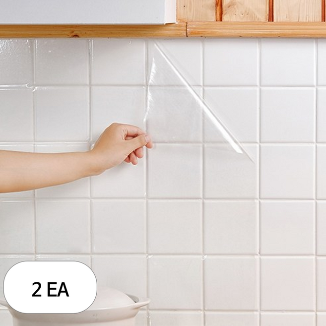 구디푸디 가스레인지 투명 시트지, 2개