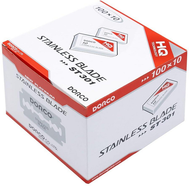 Dorco ST301 플래티넘 엑스트라 더블 엣지 면도날 1000개, DORCO Dorco ST301 플래티넘 엑스트라 더블
