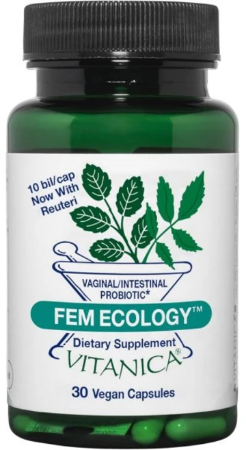 Vitanica FemEcology Vaginal and Intestinal Probiotic Support Vegetarian 30 Capsules, FemEcology Pro Logo, 1개, 30정 - 쿠팡