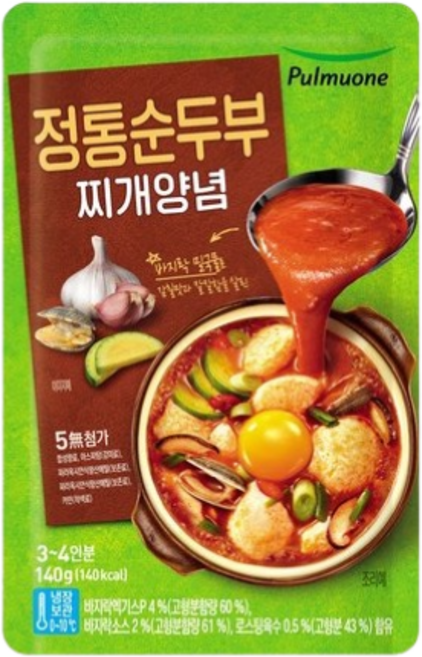 풀무원 순두부찌개양념 아이스박스포장 [트레이더스], 1개, 700g
