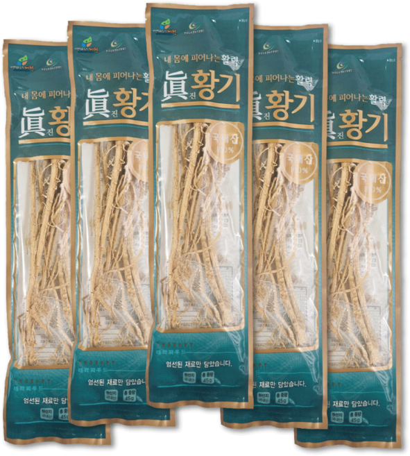통황기 국산 % 진황기 한방 삼계탕재료 백숙재료 황기차 여름보양, 45g, 5개