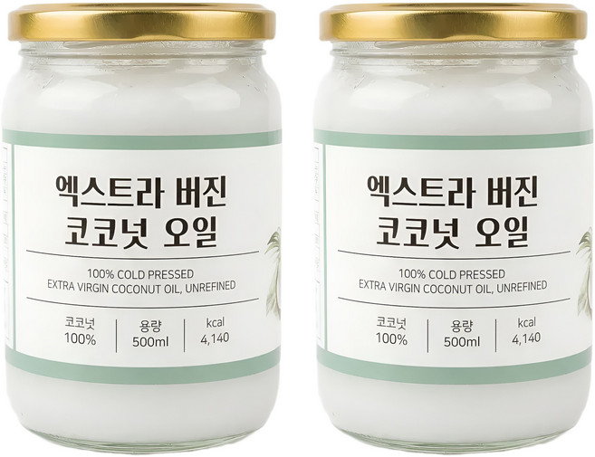 코코온 엑스트라 버진 코코넛 오일 500ml, 2개