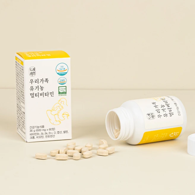 두레생협 천연 멀티비타민 600mgX60정 건조효모 어린이 청소년 종합비타민, 60정, 1개 - 쿠팡