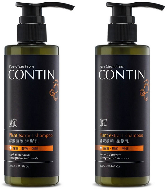 康定 CONTIN 酵素植萃洗髮精｜深層清潔、控油蓬鬆、植物精華滋養, 300g, 2件