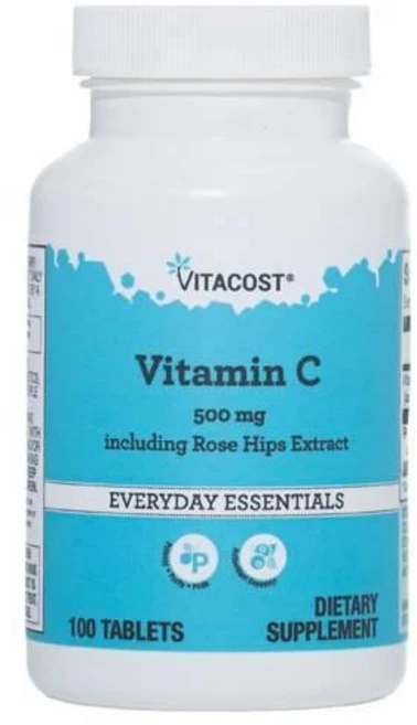 비타코스트 비타민 C 로즈힙 500mg 100정, 1개 - 쿠팡