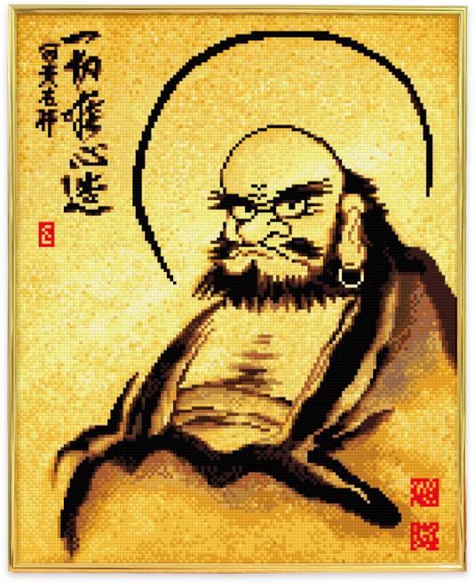 블링블링 보석십자수 슬림액자패키지 50x40cm (AB+원형), 1세트, BL5040-029 (달마일체유심조)