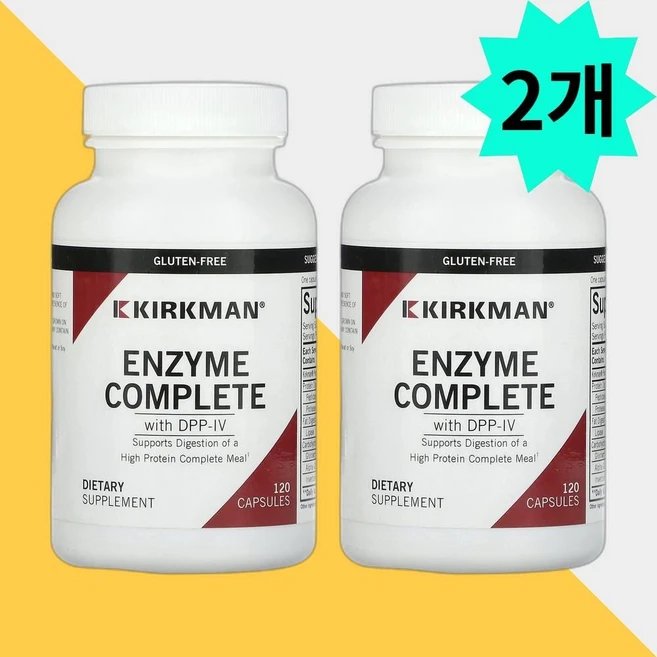 Kirkman Labs DPP-IV 함유 Enzyme Complete 캡슐 120정, 2개 - 쿠팡