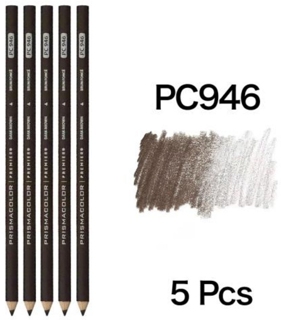 프리즈마색연필 PRISMACOLOR 프리미어 소프트 코어 컬러 연필 전문 블랙 PC935 PC938 드로잉 5 개, 6)PC-946-5Pcs