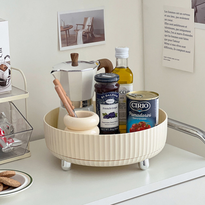 루시아이 360도 버터 회전 트레이, 대형, 1개