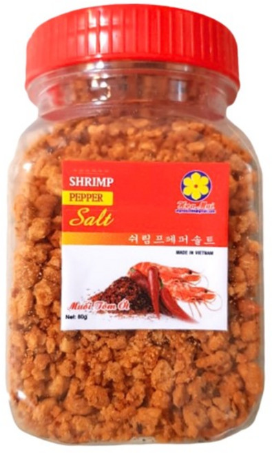 베트남 쉬림프 페퍼솔트 MOUI TOM OT 80g, 1개