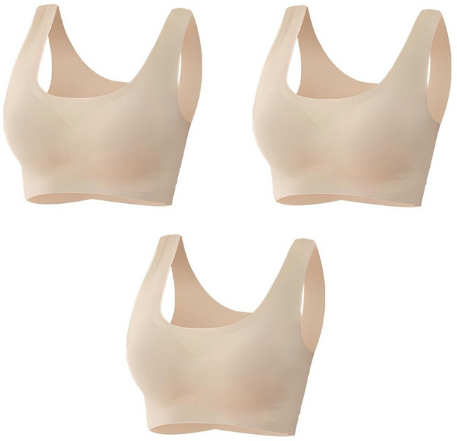 어워크 심리스 노와이어 스포츠 브라 3P 브래지어 S-2XL