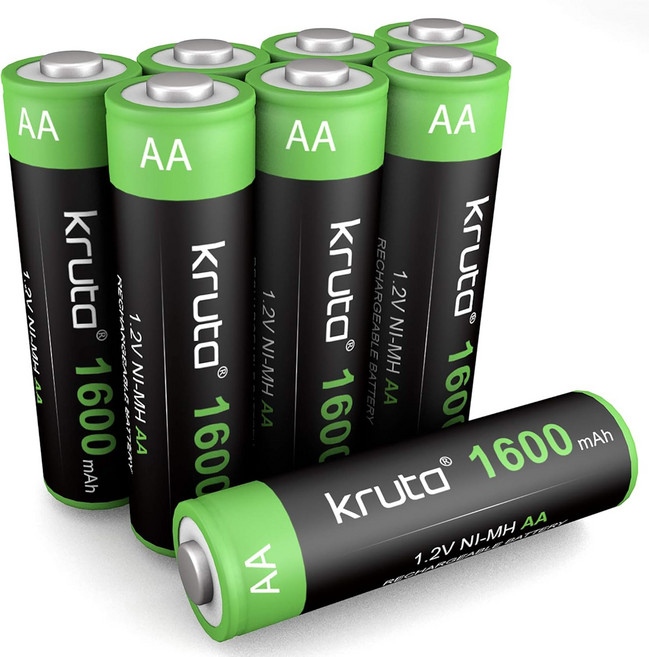 태양광 조명 배터리 AA 600mah 대용량 2V NiMH 충전식 실외 스트링 TV 리모컨 무선 마우스 라디오 손전등, Pack of 8 Aa
