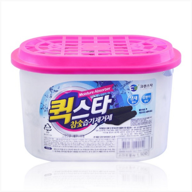 크린스타 퀵스타 참숯 습기제거제 곰팡이 냄새 방지, 1개