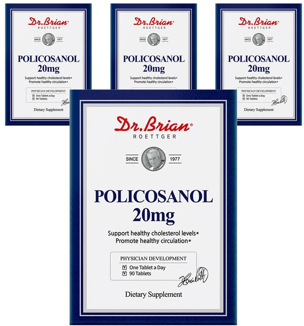닥터브라이언 폴리코사놀 20mg 타블렛, 90정, 4개 - 쿠팡