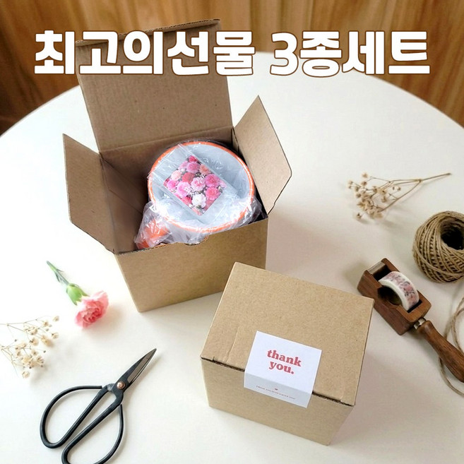 DMmade 선물 세트 머그컵+실리콘뚜껑+포토자석 3종 어버이날 스승의날 감사 선물, 1개, 할아버지최고(머그컵+블루뚜껑+카네이션꽃자석