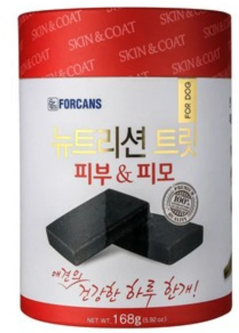 포켄스 강아지 뉴트리션 트릿 영양제, 168g, 피부/피모, 1개 - 쿠팡