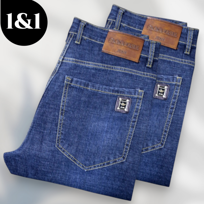 Black Eagle (블랙이글) 간절기용 워싱 데님 팬츠 남자 스판 청바지 스트레이트핏 (정품)