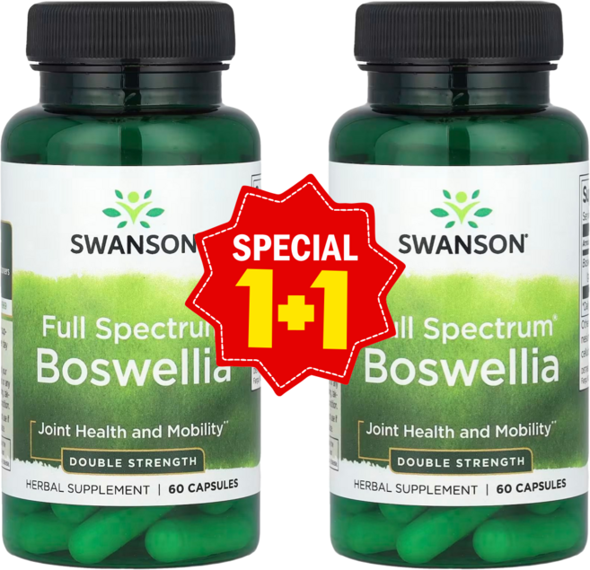 1+1 스완슨 풀 스펙트럼 보스웰리아 800mg 캡슐 60정 / 해외직구 미국정품, 2개