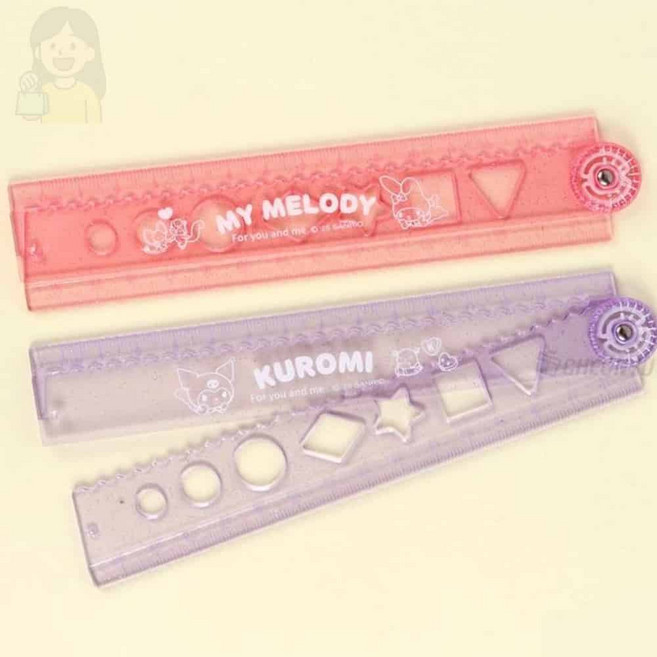 SolSun 산리오 겹자 30cm 눈금자, 헬로키티