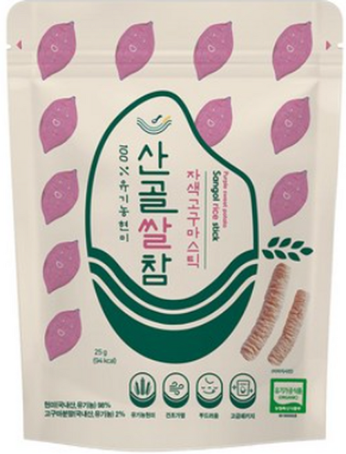 에코맘의 산골이유식 산골쌀참 자색고구마 25g 3개