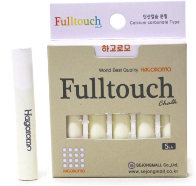하고로모 소포장 탄산 분필 백색 5개입, 백색 5본 1개