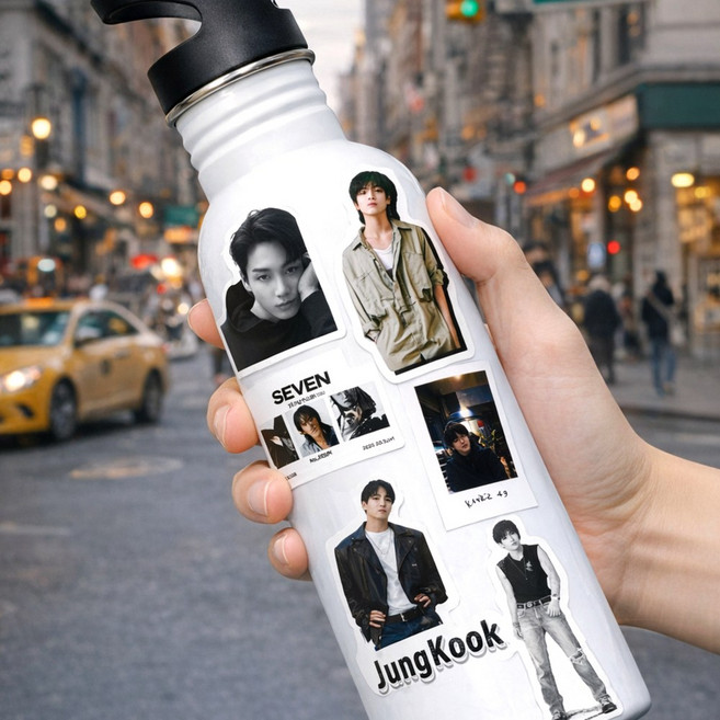 정국 스티커 50 컬렉션 다꾸 폰꾸 방탄 BTS 다이어리 꾸미기, 1개, 정국 무드