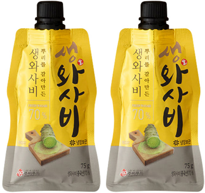 자연에서 갈아만든 생와사비 70% 75g, 2개