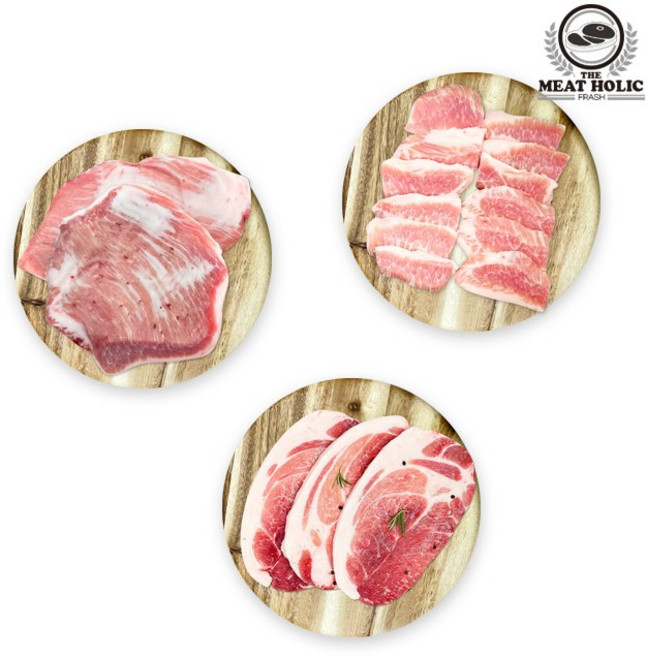 수입 돼지고기 삼겹살 왕목살 항정살 500g, 왕목살(목전지)-수육용, 300g, 1개