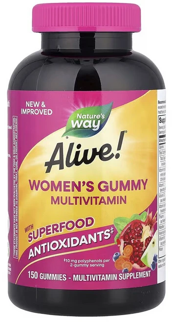 네이쳐스웨이 얼라이브 우먼스 구미 젤리 멀티비타민 믹스 베리 맛 150 개입 1개 - 쿠팡