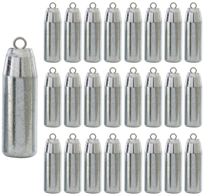 레저킹 회전고리 강철봉돌 낚시추 다운샷 봉돌 대용량 덕용, 1세트, 20개입