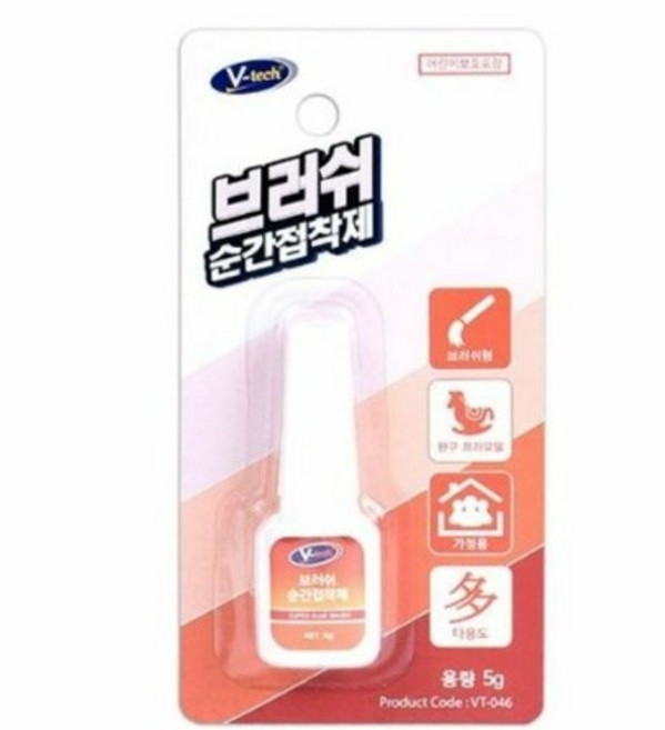Vtech 브러쉬 순간접착제 붓형 5g VT-046, 27개