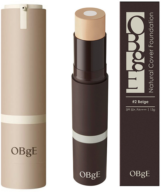 【官方授權】OBgE 自然遮瑕素顏霜 + 自然遮瑕粉底棒 02自然米色 1組