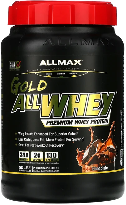 몸관리하세요 겨울입니다 ALLMAX AllWhey Gold 100% 유청 단백질 + 프리미엄 분리 유청 단백질 초콜릿 2 lbs (907 g) 특별관리진행, ALLMAXAllWheyGold100유청단백질프리미엄분, 907g, 1개 - 쿠팡
