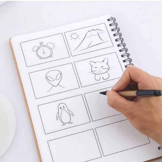 콘티노트 A4 50매 8컷노트 드로잉공책 8컷만화그리기 그림공책 창작노트, 1개, 상세페이지 참조