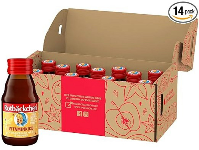 로트벡쉔 독일산 활력 에너지 12종 비타민샷 액상 멀티비타민 60ml 14병