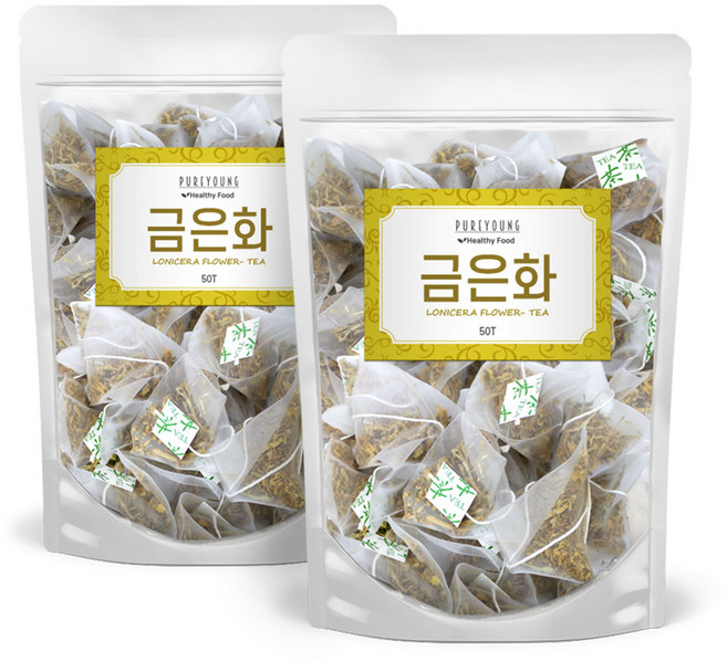 퓨어영 국산 금은화티백 50개입 금은화차, 2봉, 50개, 2개