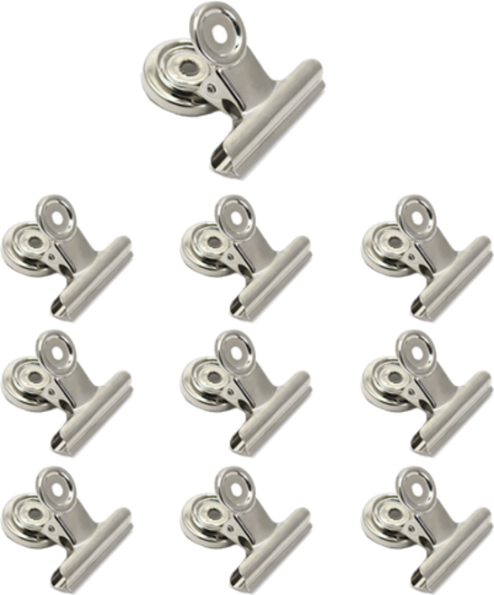 에이필미 강력한 냉장고 자석 집게, 실버, 10개입